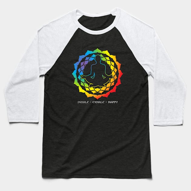 Meditate Inhale Exhale Baseball T-Shirt by Stoney09